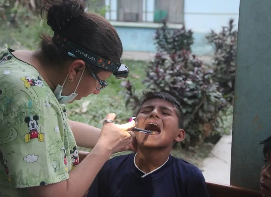 A dental checkup outdoors